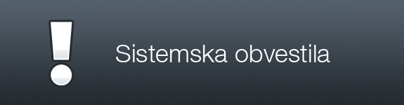 sistemska obvestila poslovni uporabniki