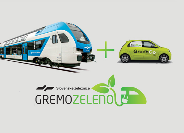 Gremo zeleno z vlakom in e-avtomobilom.