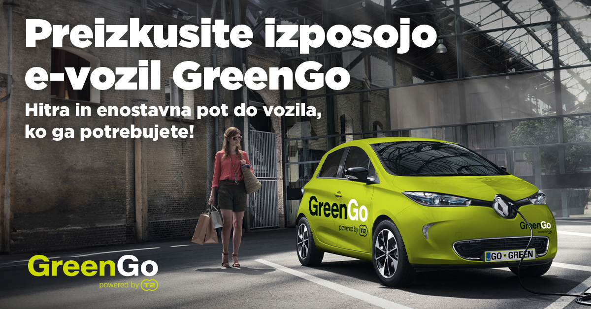 Preizkusite e-vozilo GreenGo.