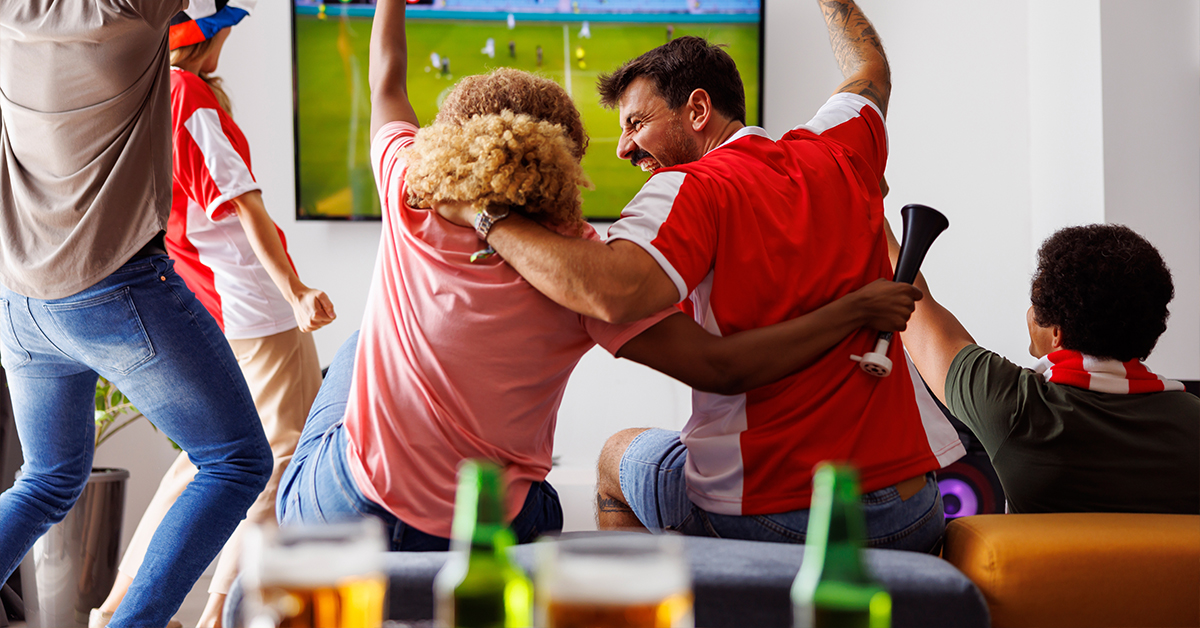 Nogomet v živo v družbi prijateljev.