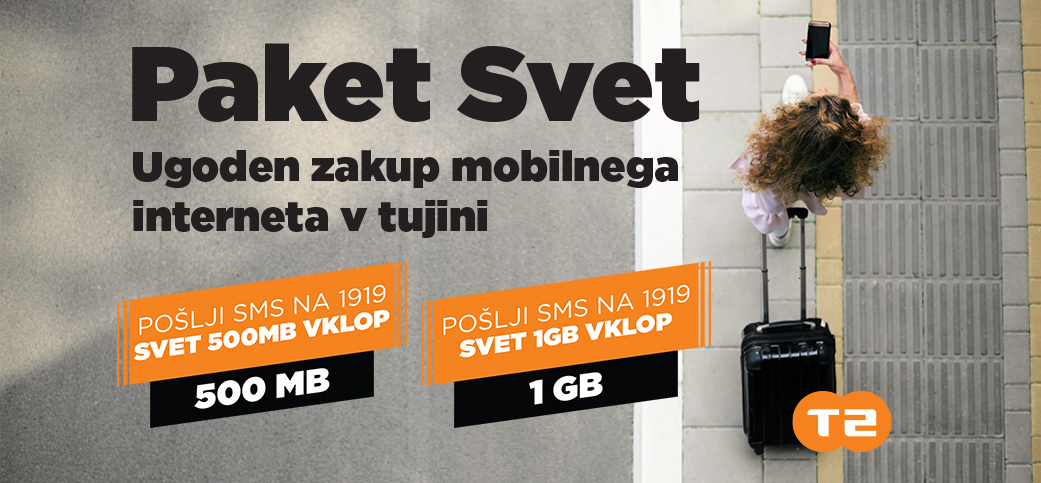 Paket Svet – ugoden zakup mobilnega interneta v tuji za brezskrben roaming.