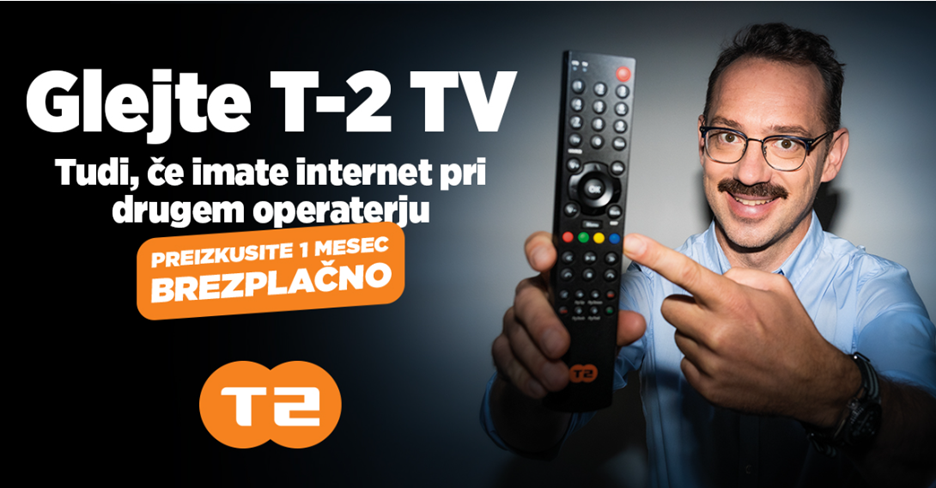 Glejte T-2 TV tudi, če imate internet pri drugem operaterju.