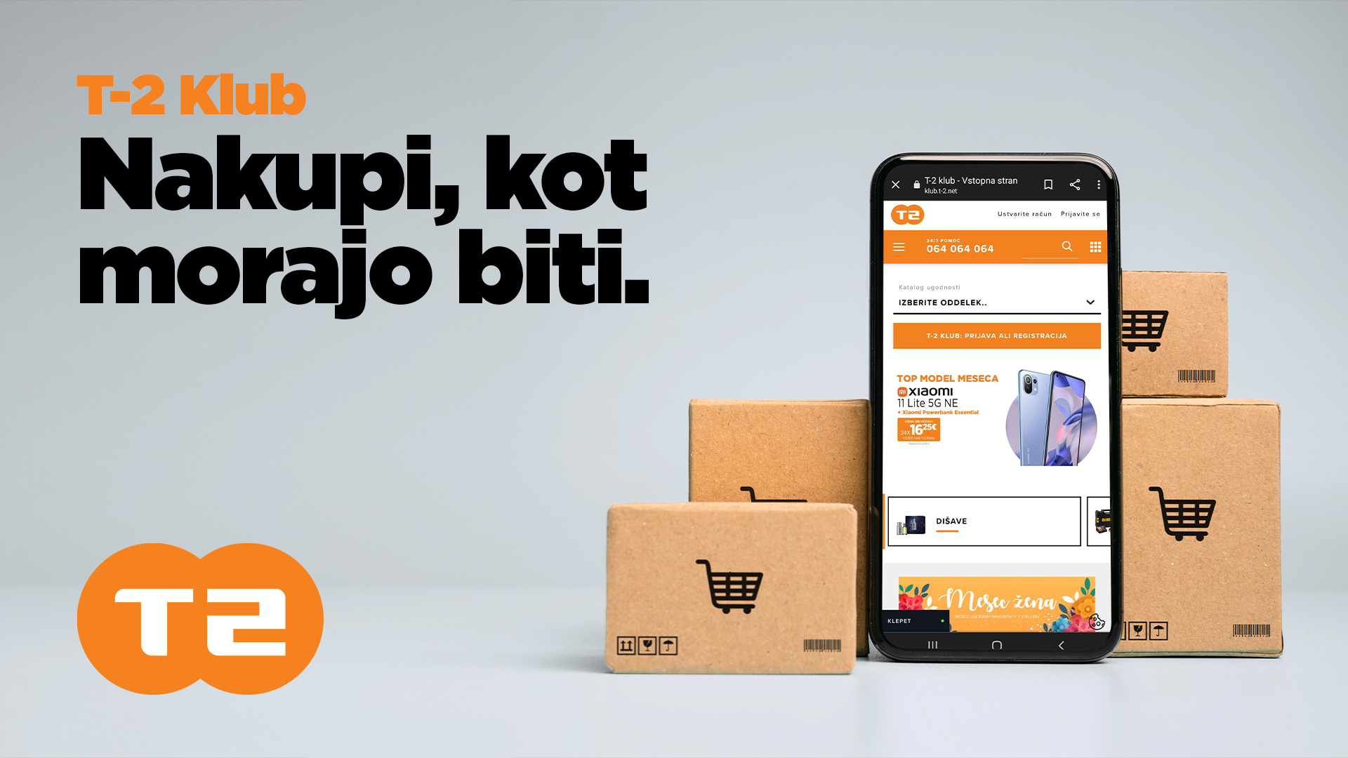 Izkoristite ugodne nakupe v T-2 klubu.