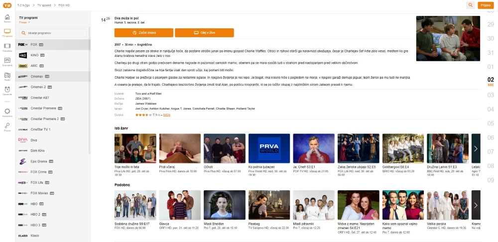 Prikaz aplikacije tv2go.